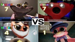 SHELTER OF SURSUR 7 vs GARTEN OF BANBAN 7 vs HOPPERS HOTEL vs CARE OF VERVER 4 — сравнение