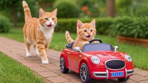 Мама-кошка подстригает шерсть на ферме и делает тигровую шапку для котят дома🐾🎩🐯