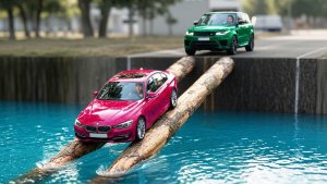 Автомобильная битва против невозможных бревенчатых мостов, испытание в BeamNG/Drive