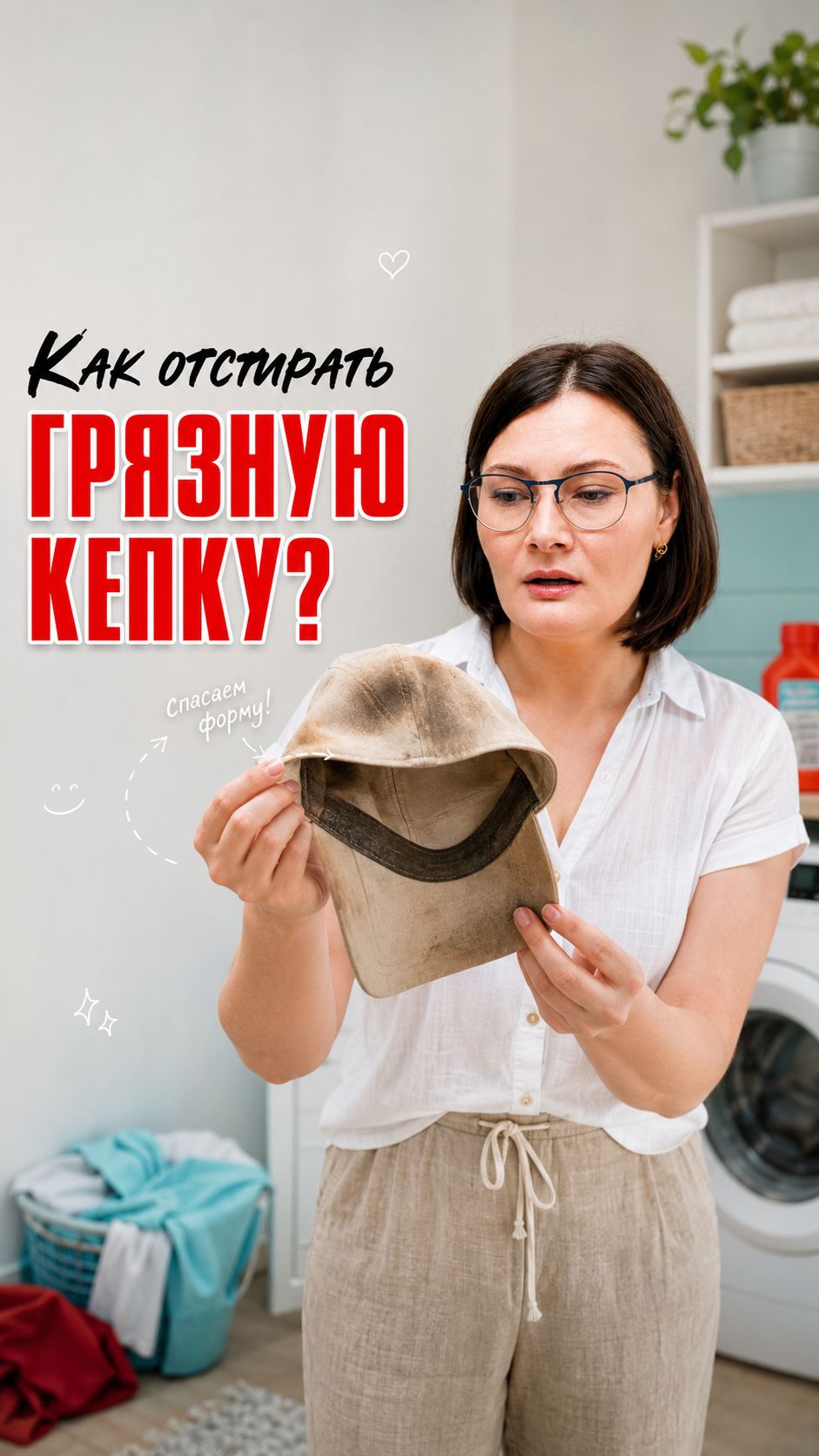 Как стирать кепку? #кепка #пятна #пот #стирка #стирать