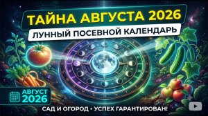 Что сажать в АВГУСТЕ 2026? 🌱 Лунный посевной календарь для сада и огорода Агрогороскоп