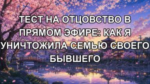 ТЕСТ НА ОТЦОВСТВО В ПРЯМОМ ЭФИРЕ: КАК Я УНИЧТОЖИЛА СЕМЬЮ СВОЕГО БЫВШЕГО