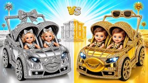 Строим Удивительный Кукольный Домик для Семьи Золотой vs Серебряный