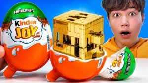 Купили 18 Киндеров Майнкрафт ради Золотого Крипера! Максу попался СЕКРЕТНЫЙ КУБ?!