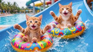 Мама-кошка подстригает шерсть на ферме и делает тигровую шапку для котят дома🐾🎩🐯