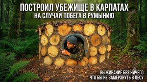 Бушкрафт убежище на случай выживания в Карпатах в сторону Румынии