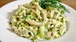 Нежные пикантные кальмары: быстрый и вкусный ужин.