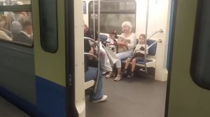 Станция метро Чертановская, пассажиры, поезд Москва 1