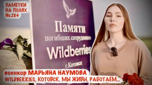 WILDBERRIES, КОТОВСК, МЫ ЖИВЫ, РАБОТАЕМ... заметки на полях №284, военкор Марьяна Наумова