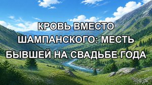 КРОВЬ ВМЕСТО ШАМПАНСКОГО: МЕСТЬ БЫВШЕЙ НА СВАДЬБЕ ГОДА