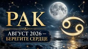 РАК — Гороскоп на август 2026 | Время беречь сердце