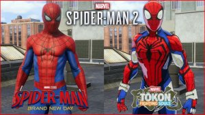 ЧЕЛОВЕК ПАУК - КОСТЮМ НОВЫЙ ДЕНЬ И MARVEL TOKON | SPIDER MAN 2 MARVEL