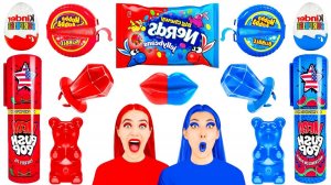 Красная еда vs Синяя еда Челлендж # Смешные Cитуации с