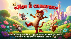 🐱🎩👢 «Кот в сапогах» — сказка Шарля Перро | Аудиосказка на ночь для детей | История о смекалке
