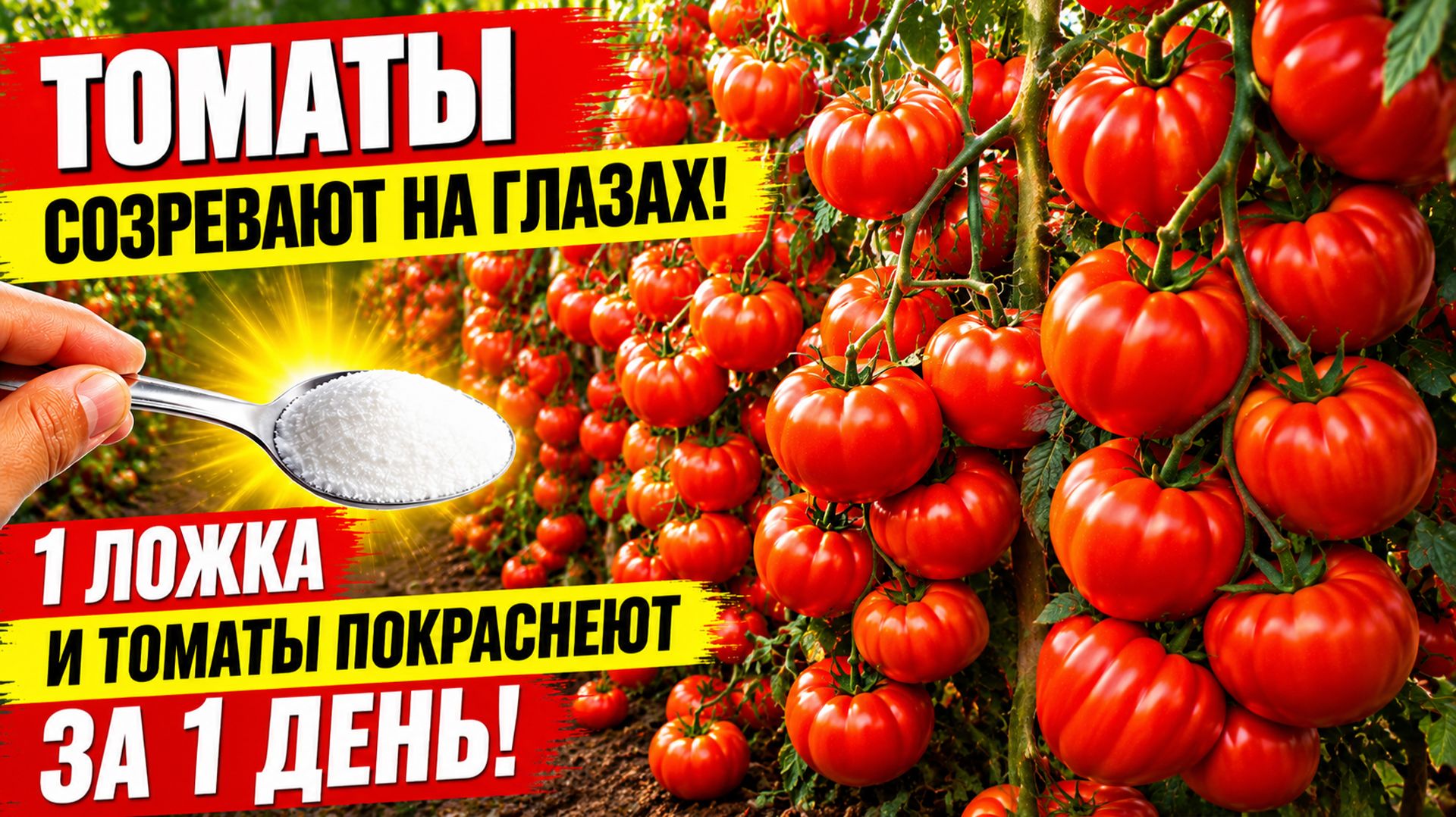 Томаты созревают на глазах! 1 Ложка и томаты покраснеют за 1 день смотреть онлайн