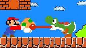 Марио и Йоши собирают грибы жизни 💚 Безумие 1-UP!