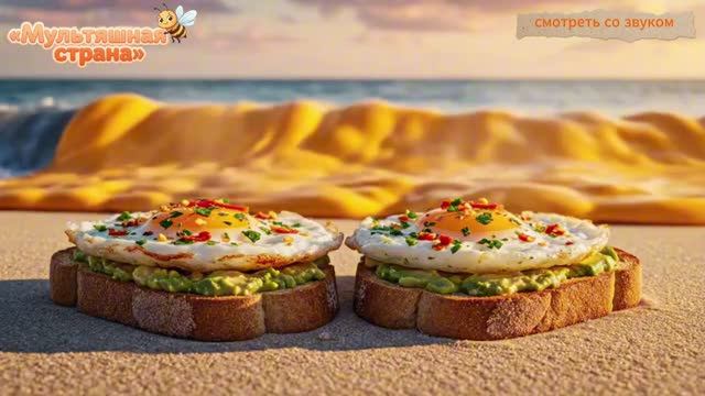 В каком вкусном море хотели бы поплавать? Аппетитная ИИ - анимация.