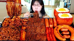 Мукбанг - лапша с чёрным соусом - корейский стиль