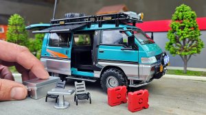 Модель Mitsubishi Delica 1:24. Свет, звук и рабочая подвеска. Про машинки