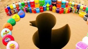 Как сделать гигантскую утку с большими шарами с Fanta, Mountain Dew, Pepsi, Coca‑Cola и Mentos