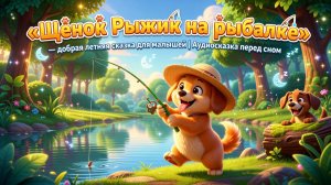 🐶🎣🌿✨ «Щенок Рыжик на рыбалке» — добрая летняя сказка для малышей | Аудиосказка перед сном 🌙💤