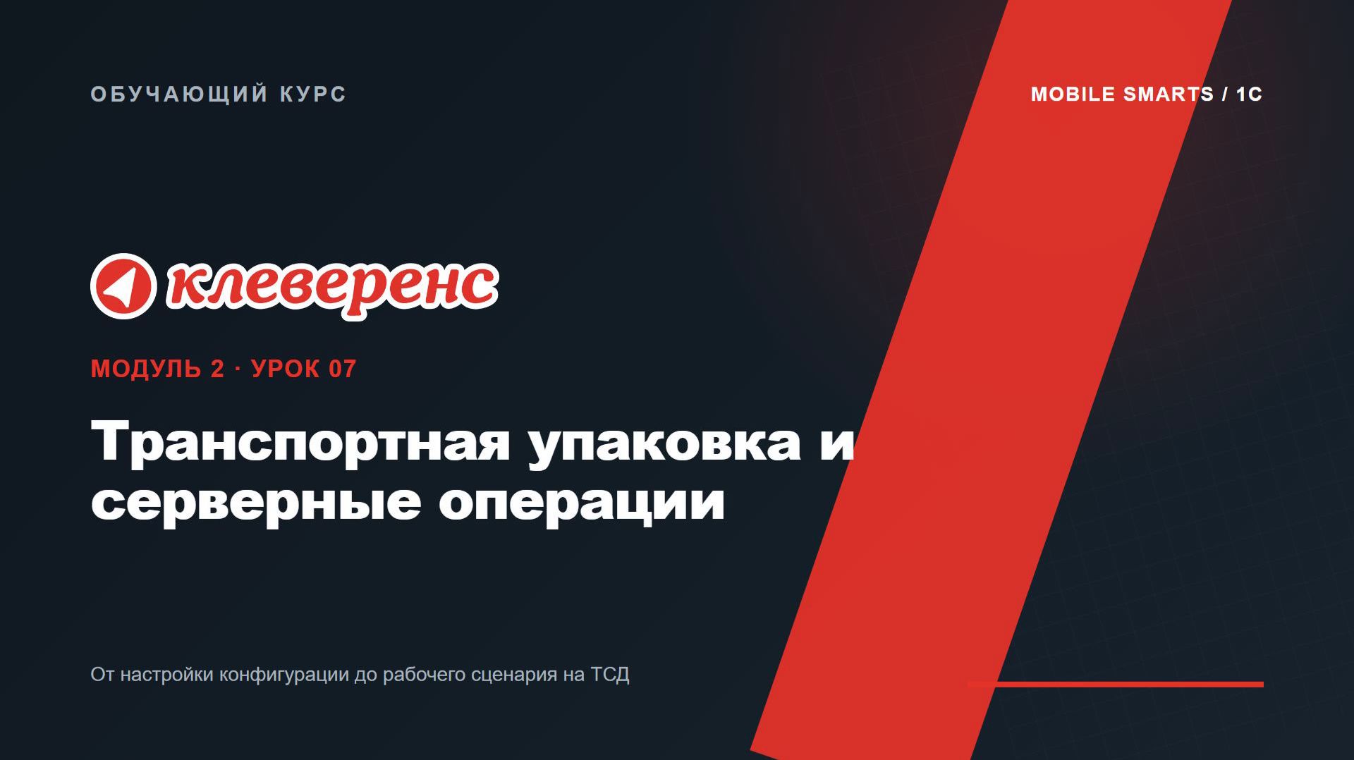 M2-07 | Транспортная упаковка и серверные операции | Mobile SMARTS