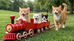 Мама-кошка подстригает шерсть на ферме и делает тигровую шапку для котят дома🐾🎩🐯
