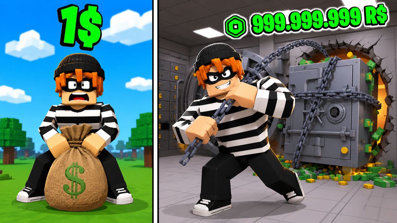 КАЧАЙ МЫШЦЫ, ЧТОБЫ УКРАСТЬ ВСЕ ДЕНЬГИ ПРЯМО С СЕЙФОМ В ROBLOX 1 Muscle Robber Pump