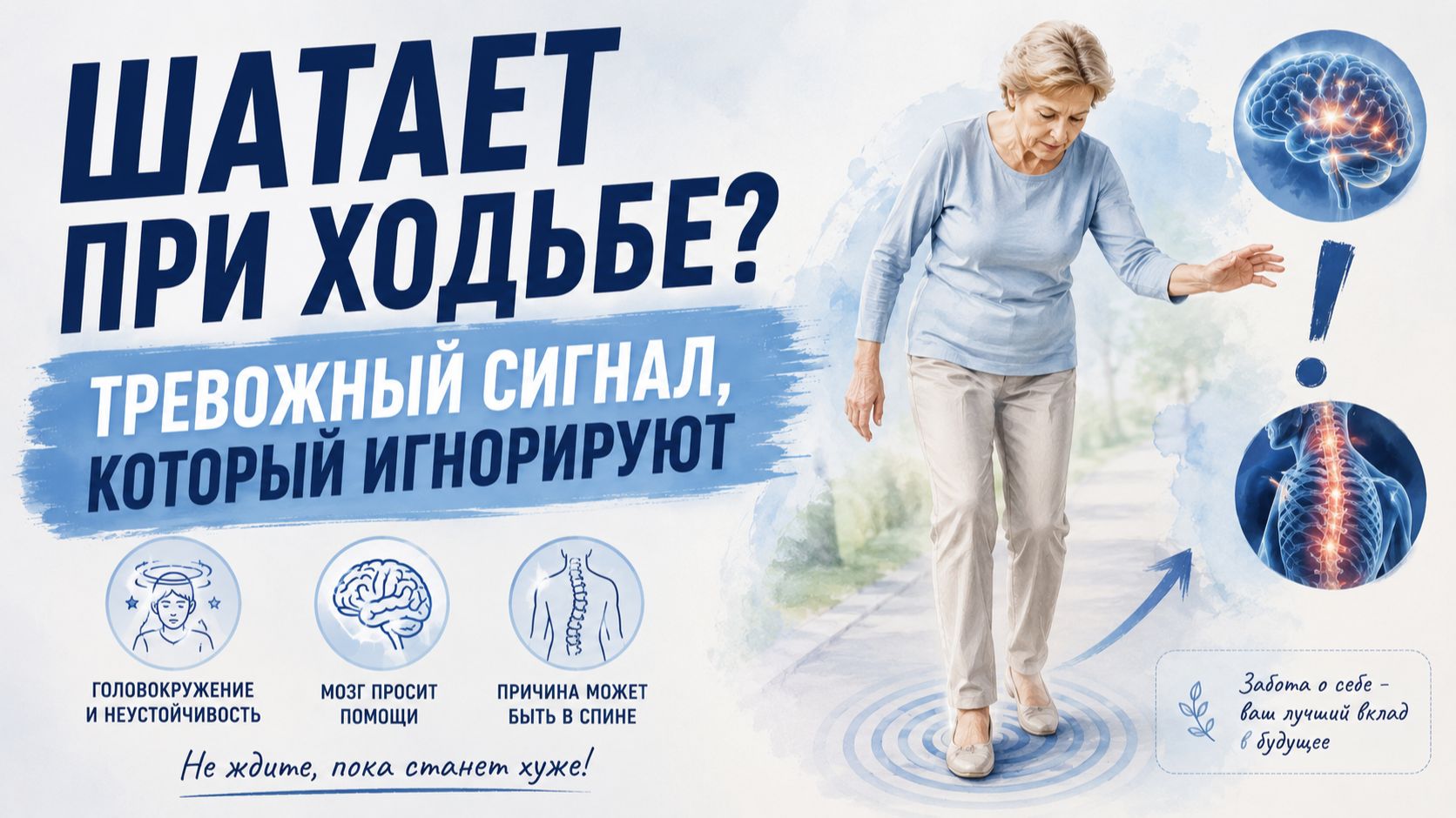 Шатает при ходьбе? Тревожный сигнал, который игнорируют
