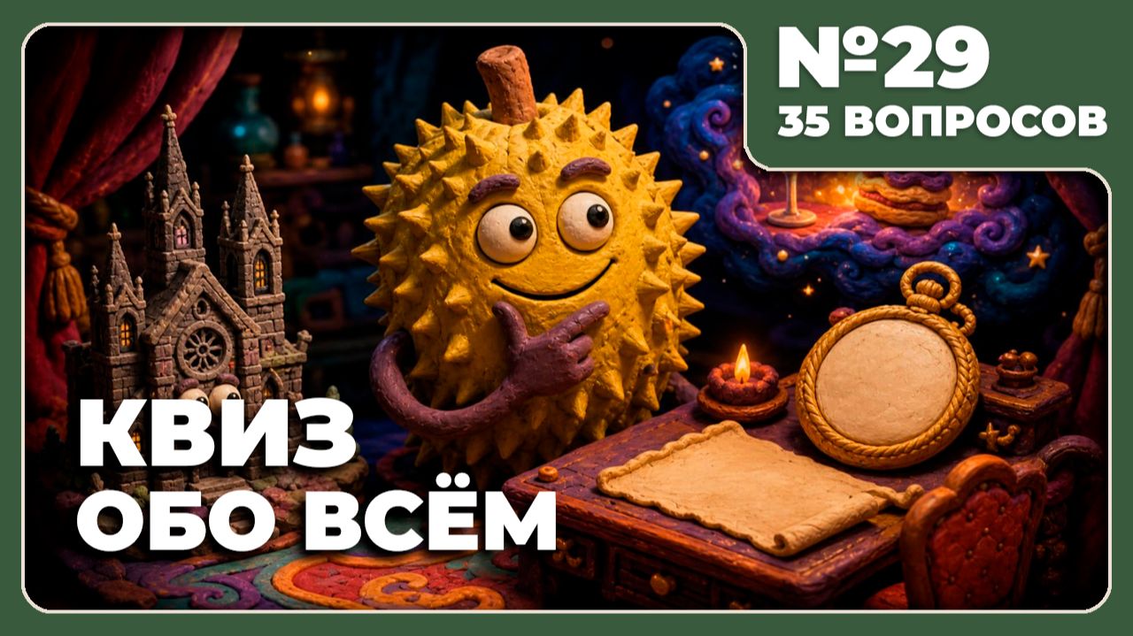 КВИЗ - Обо всём №29 🧠 ЭТО ЖЕ НОВЫЙ КВИЗ!