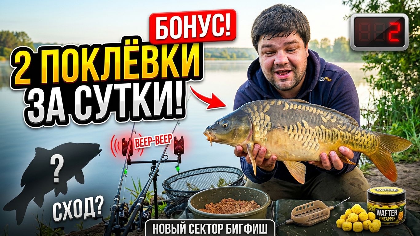 Суточная рыбалка с небольшим бонусом