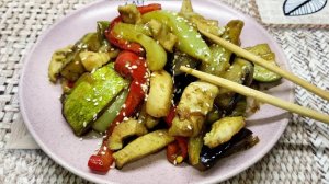 Курица с Овощами в Воке. Могу есть такой ужин всё лето! Курица с овощами по-летнему
