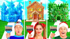 Домики Одного Цвета Челлендж Дом на Рождество # Крутые Розыгрыши и Трюки от Fun Teen