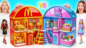 Строим Удивительный Кукольный Домик # МакДональдс vs Баскин Роббинс от