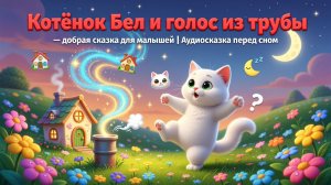 🐱💨🏠✨ «Котёнок Бел и голос из трубы» — добрая сказка для малышей | Аудиосказка перед сном 🌙💤