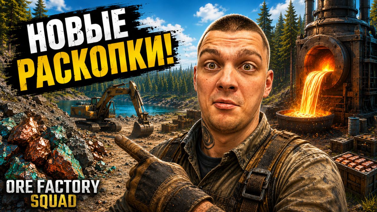 Открыл НОВУЮ ЛОКАЦИЮ для РАСКОПОК! (Ore Factory Squad #6)