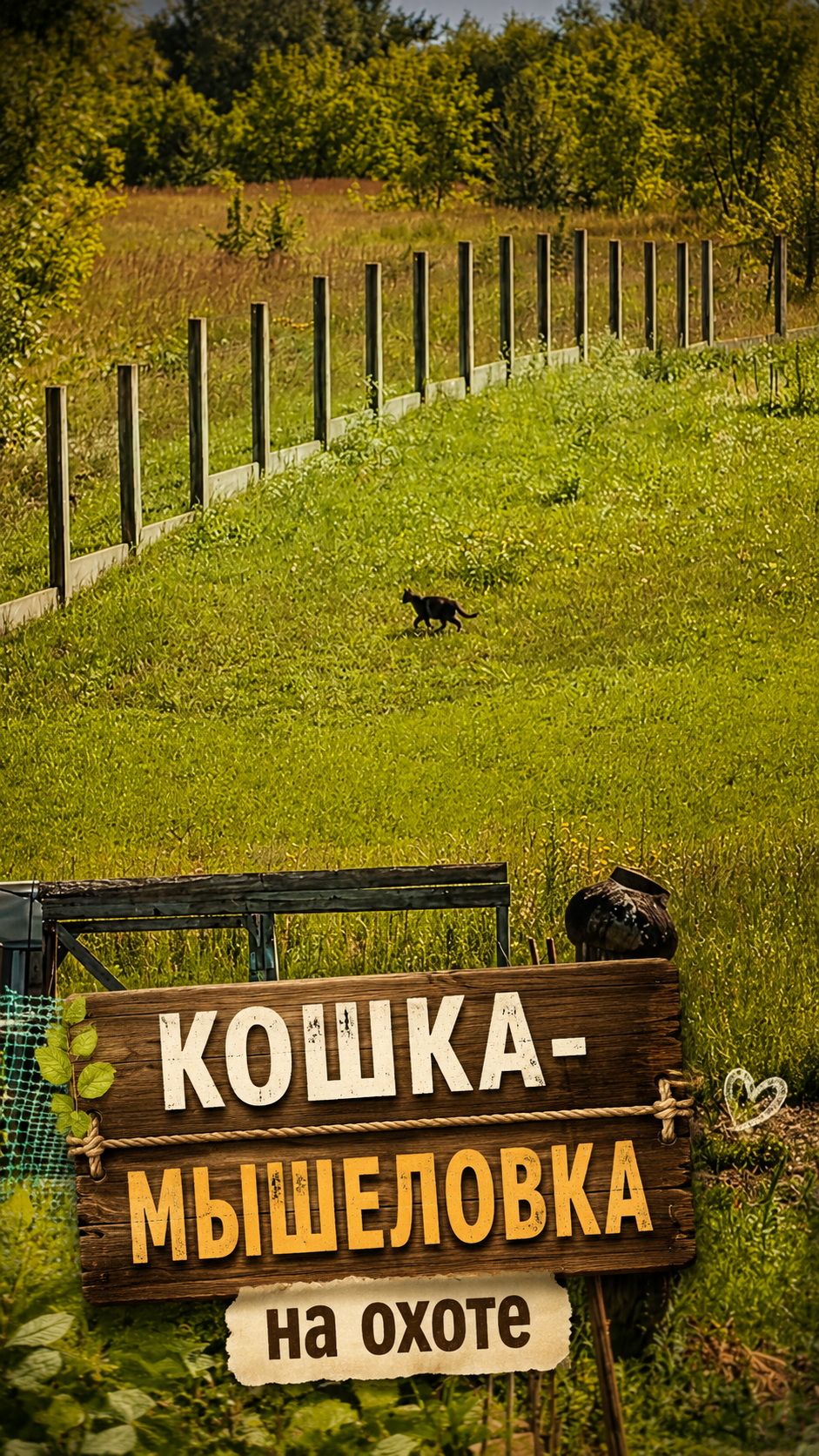Кошка-мышеловка на охоте 🐈