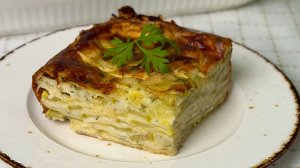 Невидимый кабачковый пирог. Пирог так называется, потому что в нем мало теста и очень много кабачков