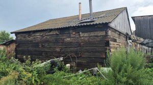 Олег залез посмотреть/ сегодня дождь ,а мы в стайке/ привезли железо