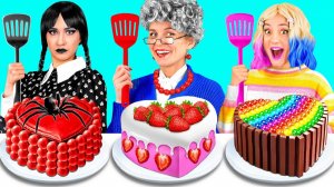 Кулинарный Челлендж# Уэнсдей Против Бабушки # Лайфхаки для Родителей