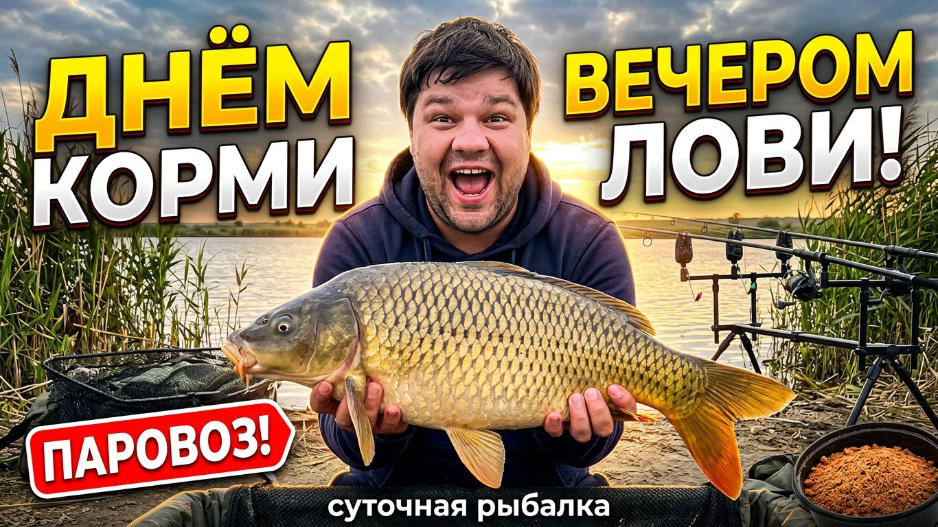 На этом водоёме правила одни: днём корми, вечером лови!