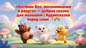 🐱🌈✨ «Котёнок Бел, воспоминания и радуга» — добрая сказка для малышей | Аудиосказка перед сном 🌙💤