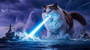 🐱💥 Катзилла | ИИ-кошки в смешных видео 😹🐈. Смешные кошки 🐾. Видео с кошками 🔥. Мемы