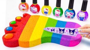 🌈 Ножка из кинетического песка 😱 Идеальная нарезка до самого конца! ✨