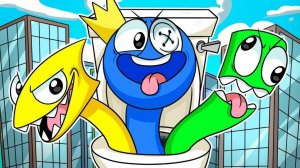 НАШЕСТВИЕ СКИБИДИ ТУАЛЕТОВ! Rainbow Friends 2 - Анимации на русском