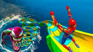 Человек-паук в шоке! Эпичный слайд Венома в GTA 5