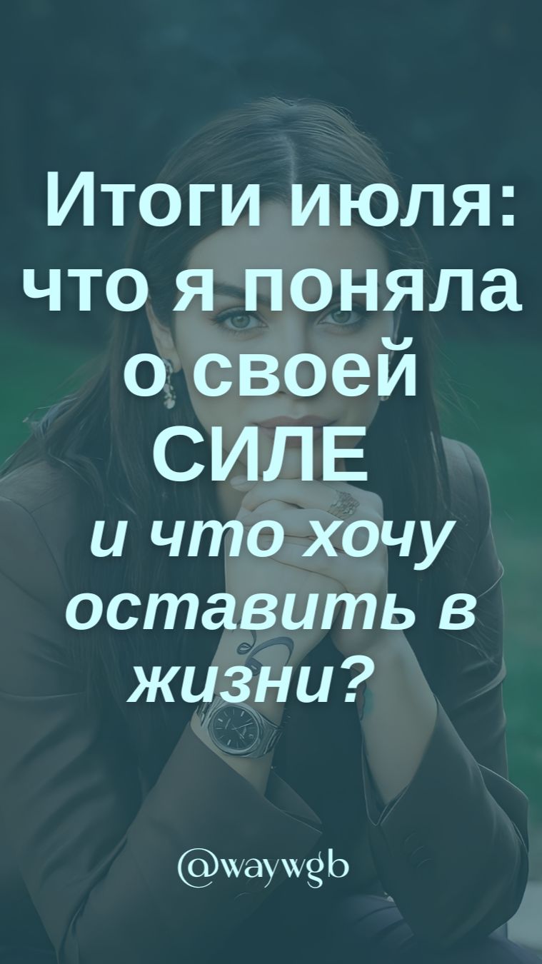Итоги июля: что вы поняли о своей Силе?
