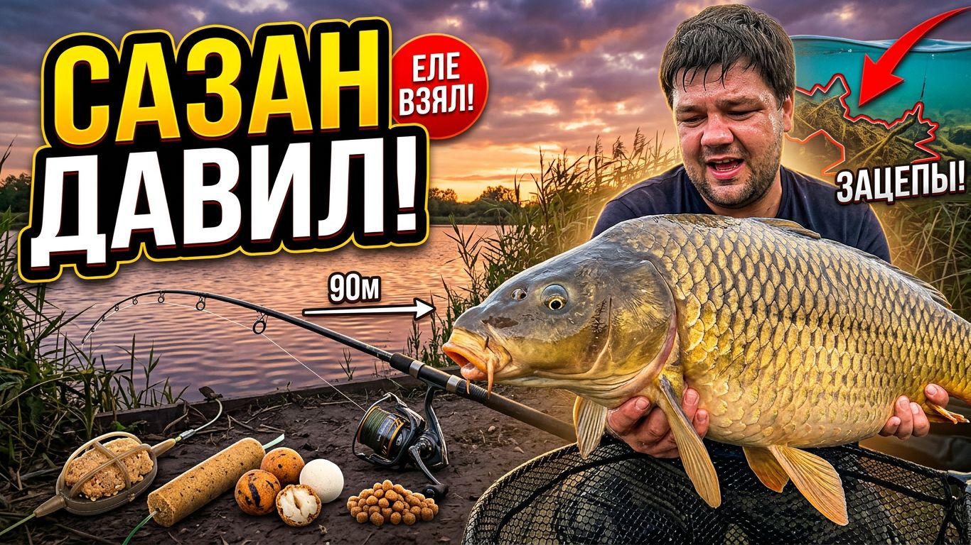 Трудовая рыбалка на спортивном водоёме