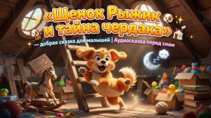 🐶🏠✨ «Щенок Рыжик и тайна чердака» — добрая сказка для малышей | Аудиосказка перед сном 🌙💤