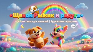 🐶🌈✨ «Щенок Рыжик и радуга» — добрая сказка для малышей | Аудиосказка перед сном 🌙💤